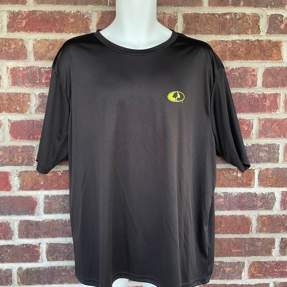 Men’s Black Mossy Oak Dri More Tech Short Sleeve Shirt Size XL